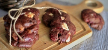 Raspberry - chocolate cookies
