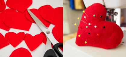 DIY: valentínsky srdce z filcu // darček vhodný pre ňu alebo ako dekorácia