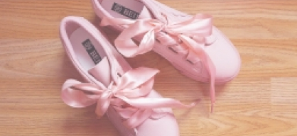 Zaful Pink Low Top Ribbon Sneakers