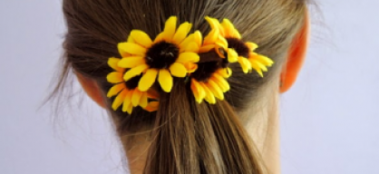 DIY flower in hair