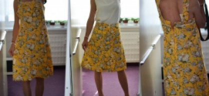 refashion / recycling: yellow floral dress