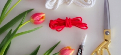 DIY: valentínsky náhrdelník z hrubého motúza, šnúrky alebo lana