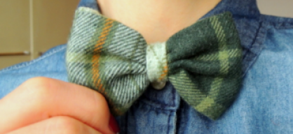 DIY/SIY tartan bow tie