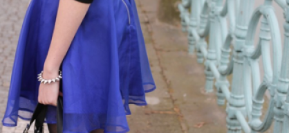 Blue skirt, silver details